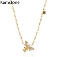 ราคา Kemstone สัตว์น่ารักสร้อยคอซิทริน Peridot เพทายการตั้งค่าผึ้งน้อยเพิ่มจี้สำหรับผู้หญิง (537182171)