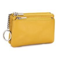 ราคา กระเป๋าใส่เหรียญหนังแท้สำหรับผู้หญิง กระเป๋าใส่เหรียญแบบมีซิปสามช่อง กระเป๋าใส่เหรียญหนังวัวชั้นบน กระเป๋าใส่เหรียญแบบพกพาขนาดเล็ก (24815276170)