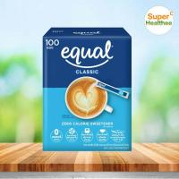 ราคา Equal classic 100 sticks อิควล คลาสสิค ชนิดผง ให้ความหวานแทนน้ำตาล แพ็คเกจใหม่ (7173528444)