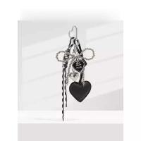 ราคา จี้กระเป๋าหัวใจหนังสไตล์ Miu Butterfly Bow Silver Bead เด็กผู้หญิง Heart เคสโทรศัพท์มือถือพร้อมหัวเข็มขัดแบบติดกระดุมสุดหรู (24803955801)