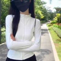 ราคา Summer Ice Silk Sun Protection Clothing Long Sleeve Stand Collar UV Protection Clothing Outdoor Driving Sunshade Slimming Top (24341079570)