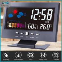 ราคา SHENHAO3 นาฬิกาปลุกดิจิตอลหน้าจอสี LCD นาฬิกาปลุกแบ็คไลท์สถานีพยากรณ์อากาศ (23876609784)