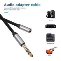 ราคา Audio Adapter 6 35mm 1 4 Male to 3 5mm 1 8 Female Stereo Jack for Amplifiers Guitar Keyboard Piano Home Theater (24062528184)