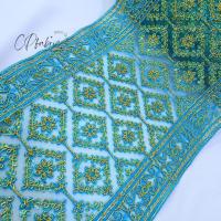 ราคา สไบลูกไม้ ลูกไม้สไบ สไบปักเลื่อม สไบทอง ขายเป็นหลา (24792450589)