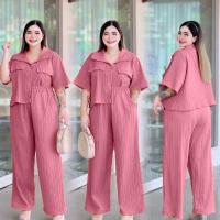 ราคา W004ชุดเซ็ทเชิ้ตครอป ขายาว สาวอวบใส่สวย สาวอ้วนใส่น่ารักมากๆเลยจ้า (19368223017)