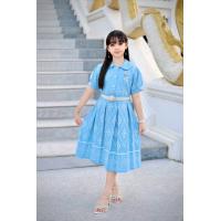 ราคา ชุดไทยสีฟ้า ชุดไทยประยุกต์ เสื้อแขนตุ๊กตา กระโปรง (24792131497)