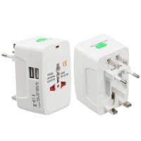ราคา ปลั้กไฟ หลายขา USB 2ช่อง ปลั้กไฟทั่วโลก Electric Plug Socket Adapter International Travel Universal USB Converter Socket (10009097529)