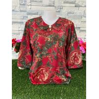 ราคา เสื้อยืดแฟชั่นสาวอวบ เสื้อคอปก เสื้อลายดอก เสื้อผ้าสาวอวบ เสื้อสวยๆ รุ่น317 (24453061344)