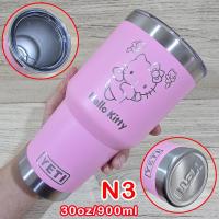 ราคา แก้วน้ำเยติ 30oz 900ml HELLO KITTY สแตนเลส304 Laser Logo เก็บความเย็น ร้อน สีพื้นแบบหนา ผิวด้านหน้าทราย สีไม่ลอก กระติกน้ำ ขวดน้ำ YT N3 (23226748935)