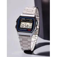 ราคา MC199 Casio นาฬิกาข้อมือผู้ชาย สายสแตนเลส รุ่น A158WA 1DF สีเงิน (24705268218)