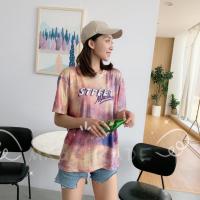 ราคา ส่งเร็ว Kaykai Shop พร้อมส่ง เสื้อยืดลายมัดย้อม สกีนอักษร ทรง oversize 9735 (3774860922)