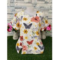 ราคา เสื้อสาวอวบ คอเหลี่ยม รอบอก46 52นิ้ว เสื้อแขนสั้น เสื้อคุณแม่สวยๆ เสื้อผ้าสาวอวบ เสื้อแฟชั่นผญ รุ่น73 (24714579750)