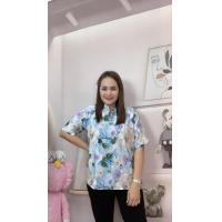 ราคา เสื้อแฟชั่นผญ แขนสั้น พิมพ์ลายดอกไม้ เสื้อผ้าสาวอวบ เสื้อผ้าแฟชั่น เสื้อลายดอก รุ่น76 (24534441232)