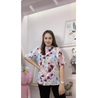 ราคา เสื้อแฟชั่นผญ แขนสั้น พิมพ์ลายดอกไม้ เสื้อผ้าสาวอวบ เสื้อผ้าแฟชั่น เสื้อลายดอก รุ่น76 (24534441234)