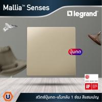 ราคา Legrand สวิตช์ปุ่มกดแบบเด้งกลับ ขนาด 1ช่อง ไม่มีสัญลักษณ์ 1G 10A Push No Marking Mallia Senses Champaigne 281041CH สั่งซื้อได้ที่ร้าน Ucanbuys (17974202737)