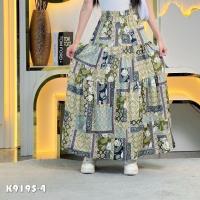 ราคา กระโปรงแฟชั่น กระโปรงยาว ทรงบอลลูน เอวยางยืดสม็อครอบเอว กระโปรงราคาถูก กระโปรงเอว สูงสินค้าพร้อมส่งจากไทยK9195 (24399205785)
