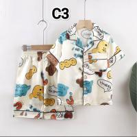 ราคา ชุดนอนเด็กผ้าซาติน 4 12ปี ชุดนอนเด็กโต แขนสั้น ขาสั้น (18163684535)