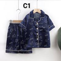 ราคา ชุดนอนเด็กผ้าซาติน 4 12ปี ชุดนอนเด็กโต แขนสั้น ขาสั้น (18163684524)