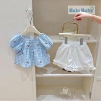 ราคา เสื้อผ้าเด็ก ชุดเซ็ต 2 ชิ้น ชุดเด็กลายเชอร์รี่ สำหรับเด็กผู้หญิง สำหรับเด็กอายุ1 3ปี (24681623777)