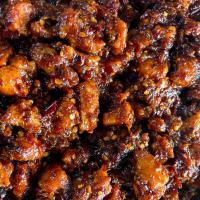 ราคา น้ำพริกเผาผัดกากหมู 1 กิโลกากหมู่แยกกับตัวน้ำพริก (24608750203)