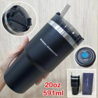 ราคา แก้วน้ำ กระติกน้ำ 20oz 600ml แถมหลอดพร้อมฝา สแตนเลส304 เก็บร้อน เย็น แก้ว Stanley STARBUCKS Tumbler Snowman 20ออน SS2 (24391912029)