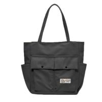 ราคา BG73 กระเป๋าผ้าไนล่อนใบใหญ่ แฟชั่นนักศึกษา สไตล์เกาหลี มีช่องเยอะด้านหน้า จุของได้เยอะ ใส่โน้ตบุ๊ค ไอแพดได้ (24832495517)
