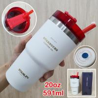 ราคา แก้วน้ำ กระติกน้ำ 20oz 600ml แถมหลอดพร้อมฝา สแตนเลส304 เก็บร้อน เย็น แก้ว Stanley STARBUCKS Tumbler Snowman 20ออน SS2 (24391834771)