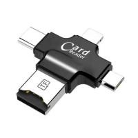 ราคา การ์ดรีดเดอร์ 4 in 1เครื่องอ่านการ์ด USB 3 0 USB Lightnig Micro USB Type C อ่านการ์ด Micro SD และ SD Card (2781520589)
