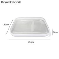 ราคา DomeDecor 1ชิ้นกระเป๋าซิปพลาสติกแข็งถังเก็บของซ้อนกันได้กันน้ำกระเป๋าแข็งมีซิปใสกรอบแข็งเคสซิป (23396300548)