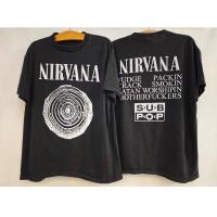 ราคา เสื้อยืดผ้าฝ้ายแท้ เสื้อNirvana เสื้อผ้าฟอก ผ้าเฟดbio S 5XL (22685436489)