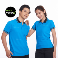 ราคา เสื้อโปโลสีฟ้า ปกดำริ้วฟ้าหยกฟ้าดำ polopeak (21383235058)