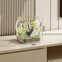 ราคา SKISOPGO COD ตู้ปลา S M L XL โหลปลากัด โหลตู้ปลาทอง พลาสติก PETใส แข็งแรง กันกระแทก สำหรับเลี้ยงปลา ปลูกพืชน้ำ (24852831594)