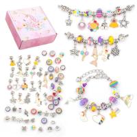 ราคา Christmas Gift Jewelry Box Kit Charm Bracelet Necklaces Present Pandora Alloy Beads Set Diy Child Bracelet (22998201534)