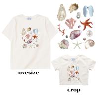 ราคา resign studio ลาย Under the sea เสื้อยืด Crop Oversize (23798154019)