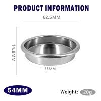 ราคา NEOUZA Filter Basket 54mm สำหรับเครื่องชงกาแฟ Breville อุปกรณ์เสริมสำหรับเครื่องชงเอสเพรสโซ่ อะไหล่สำหรับบาริสตา Bottomless Portafilter สแตนเลสสตีล 304 2 หัวจ่าย (19674578094)