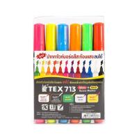 ราคา ปากกาไวท์บอร์ด สีสะท้อนแสงลบได้ TEX 713 ขนาด2มม 12สี (1343282484)