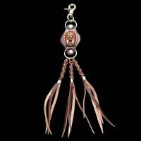 ราคา พวงกุญแจ อุปกรณ์แต่งกระเป๋า หนังแท้ สายหนังหน้าอินเดียแดง ห้วยพวงกุญแจกระเป๋า (22590882393)