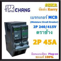 ราคา CHANG เบรกเกอร์ 2P 32A 45A 50A 63A เซอร์กิตเบรกเกอร์ ช้าง เมนเซอร์กิต ใช้งานกับ ตู้คอนซูมเมอร์ยูนิต Main Circuit Breaker for Consumer Unit ขา PULG ON (21934478626)