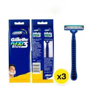 ราคา ยิลเลตต์ มีดโกน บลู ทรี ซิมเปิล 3 ชิ้น Gillette Flexi 3 Blue three simple แบบ 3 ใบมีด หัวขยับได้ โกนเกลี้ยงในทีเดียว ออกใบกำกับภาษีได้ ร้านพีดีซีเทียนทะเล (24825064687)