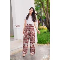 ราคา กางเกงลายช้าง กางเกงมารุ ผ้าไหมอิตาลี ใส่สบาย งานไทยแท้100 (23794959624)