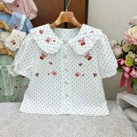 ราคา เสื้อแฟชั่นคอบัว รุ่นคอบัวปัก แต่งระบายลูกไม้ อก38นิ้ว (24532471294)