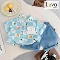 ราคา เสื้อผ้าแฟชั่นเด็ก เสื้อผ้าเด็กผู้ชาย หล่อๆ เท่ๆ ชุดเซ็ต 2 ชิ้น เสื้อ กางเกง Size80 120cm (24499920164)