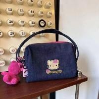 ราคา Just Star ผู้หญิงเฮลโลคิตตี้กระเป๋าถือเดนิมเยาวชนดีไซน์น่ารัก (24477276495)