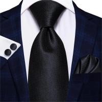 ราคา Hi Tie 8 5cm Business Black Solid Paisley 100 Silk Mens Tie Neck Strip Ties for Men Formal Luxury Wedding Neckties Gravatas (22420471154)