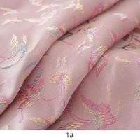 ราคา ผ้าทอลายผีเสื้อหรูสีชมพูสไตล์จีนวาดด้วยผ้าแจ็คการ์ดสีแดงเข้มสำหรับชุด DIY และเสื้อสตรี TJ3513 (14571871921)