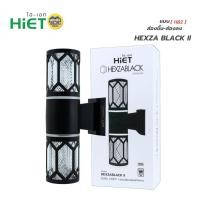ราคา แบบกลม HiET โคมไฟติดผนัง ส่องขึ้น ลง รุ่น HEXZA BLACK HB1 HB2 ใช้กับหลอดไฟ LED ขั้ว E27 ทรงกระบอก โคมไฟผนัง โคมไฟ ติดผนัง ภายนอก ไฟทรงกระบอก โคมไฟติดผนัง (24899856766)