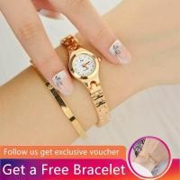 ราคา แถมสร้อยข้อมือฟรี JW แฟชั่นนาฬิกาผู้หญิงหญิงนาฬิกาผู้หญิงเวอร์ชั่นภาษาเกาหลี Simple Retro Waterproof นาฬิกาควอตซ์นักเรียนมัธยมปลายสแตนเลสสายโลหะผสมสีทองเงินขนาดเล็กนาฬิกาข้อมือสร้อยข้อมือ สร้อยข้อมือ 