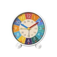 ราคา 3นิ้ว นาฬิกาตั้งโต๊ะสอนเวลาเด็ก เข็มเดินเรียบ ไร้เสียงรบกวน นาฬิกาปลุกเด็ก (23902350716)
