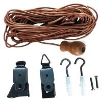 ราคา 1ชุดม่านสายม่านม้วนทำจากไม้ไผ่มู่ลี่ม้วนส่วนที่บังแดดชุดอุปกรณ์เสริม (23035329409)