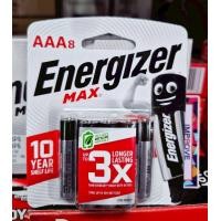 ราคา ถ่าน AAA Energizer Max E92 ถ่านอัลคาไลน์ AAA LR03 แพ็ค8ก้อน เอ็นเนอร์ไจเซอร์แม็กซ์ EXP 12 2034 (24951126321)